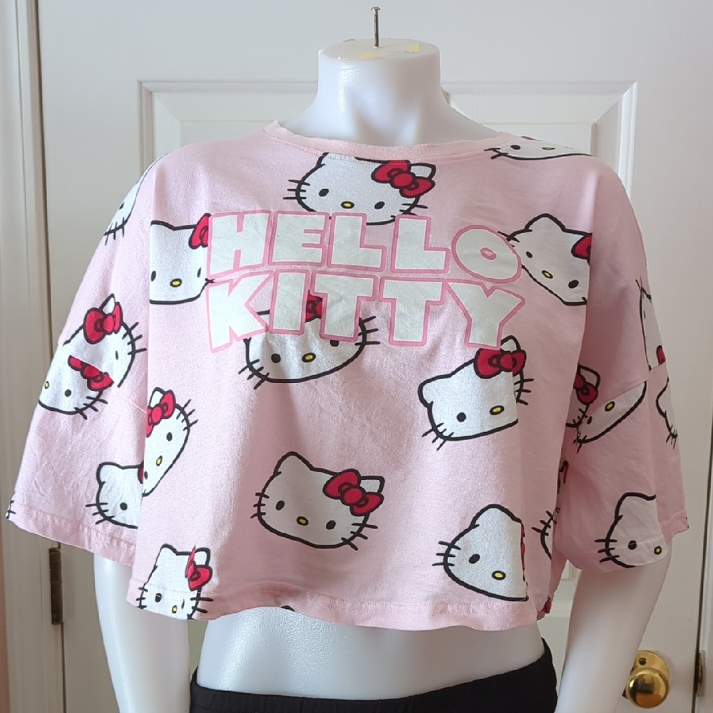Sanrio Hello Kitty Pink Crop Top Size M